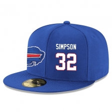NFL Buffalo Bills #32 O. J. Simpson Stitched Snapback Adjustable Player Hat - Blue/White
