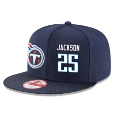 NFL Tennessee Titans #25 Adoree' Jackson Stitched Snapback Adjustable Player Hat - Navy/White
