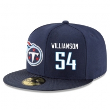 NFL Tennessee Titans #54 Avery Williamson Stitched Snapback Adjustable Player Hat - Navy/White
