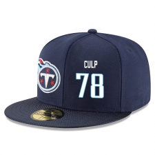 NFL Tennessee Titans #78 Curley Culp Stitched Snapback Adjustable Player Hat - Navy/White