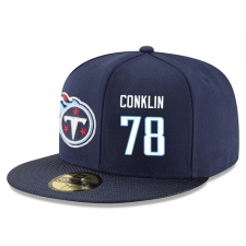 NFL Tennessee Titans #78 Jack Conklin Stitched Snapback Adjustable Player Hat - Navy/White