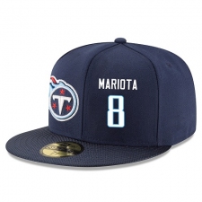 NFL Tennessee Titans #8 Marcus Mariota Stitched Snapback Adjustable Player Hat - Navy/White