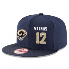 NFL Los Angeles Rams #12 Sammy Watkins Stitched Snapback Adjustable Player Hat - Navy/Gold