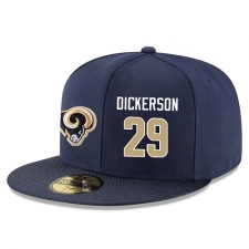 NFL Los Angeles Rams #29 Eric Dickerson Stitched Snapback Adjustable Player Hat - Navy/Gold