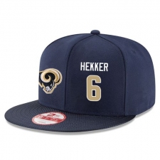 NFL Los Angeles Rams #6 Johnny Hekker Stitched Snapback Adjustable Player Hat - Navy/Gold