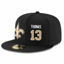 NFL New Orleans Saints #13 Michael Thomas Stitched Snapback Adjustable Player Hat - Black/Gold