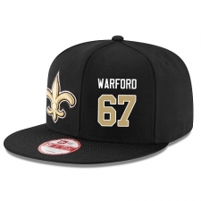 NFL New Orleans Saints #67 Larry Warford Stitched Snapback Adjustable Player Hat - Black/Gold