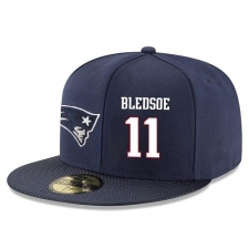 NFL New England Patriots #11 Drew Bledsoe Stitched Snapback Adjustable Player Hat - Navy/White