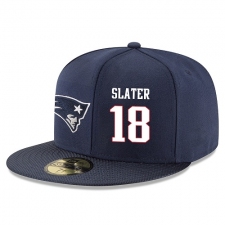 NFL New England Patriots #18 Matthew Slater Stitched Snapback Adjustable Player Hat - Navy/White