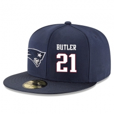 NFL New England Patriots #21 Malcolm Butler Stitched Snapback Adjustable Player Hat - Navy/White