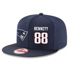 NFL New England Patriots #88 Martellus Bennett Stitched Snapback Adjustable Player Hat - Navy/White