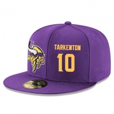 NFL Minnesota Vikings #10 Fran Tarkenton Stitched Snapback Adjustable Player Hat - Purple/Gold