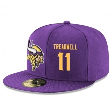NFL Minnesota Vikings #11 Laquon Treadwell Stitched Snapback Adjustable Player Hat - Purple/Gold