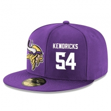 NFL Minnesota Vikings #54 Eric Kendricks Stitched Snapback Adjustable Player Hat - Purple/White