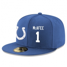 NFL Indianapolis Colts #1 Pat McAfee Stitched Snapback Adjustable Player Hat - Royal Blue/White