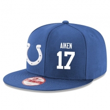 NFL Indianapolis Colts #17 Kamar Aiken Stitched Snapback Adjustable Player Hat - Royal Blue/White