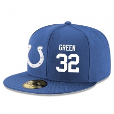 NFL Indianapolis Colts #32 T.J. Green Stitched Snapback Adjustable Player Hat - Royal Blue/White
