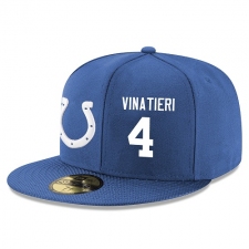 NFL Indianapolis Colts #4 Adam Vinatieri Stitched Snapback Adjustable Player Hat - Royal Blue/White