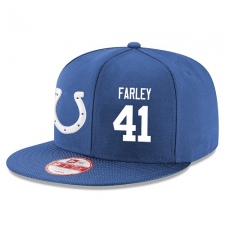 NFL Indianapolis Colts #41 Matthias Farley Stitched Snapback Adjustable Player Hat - Royal Blue/White
