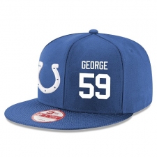 NFL Indianapolis Colts #59 Jeremiah George Stitched Snapback Adjustable Player Hat - Royal Blue/White