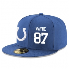 NFL Indianapolis Colts #87 Reggie Wayne Stitched Snapback Adjustable Player Hat - Royal Blue/White