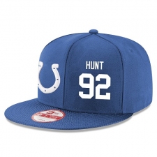 NFL Indianapolis Colts #92 Margus Hunt Stitched Snapback Adjustable Player Hat - Royal Blue/White