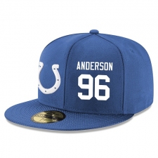 NFL Indianapolis Colts #96 Henry Anderson Stitched Snapback Adjustable Player Hat - Royal Blue/White