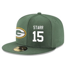 NFL Green Bay Packers #15 Bart Starr Stitched Snapback Adjustable Player Hat - Green/White