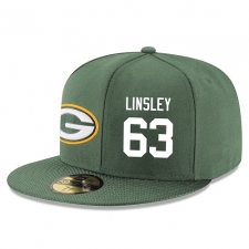 NFL Green Bay Packers #63 Corey Linsley Stitched Snapback Adjustable Player Hat - Green/White