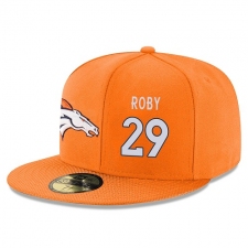 NFL Denver Broncos #29 Bradley Roby Stitched Snapback Adjustable Player Hat - Orange/White