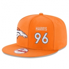 NFL Denver Broncos #96 Shelby Harris Stitched Snapback Adjustable Player Hat - Orange/White
