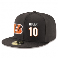 NFL Cincinnati Bengals #10 Kevin Huber Stitched Snapback Adjustable Player Hat - Black/White