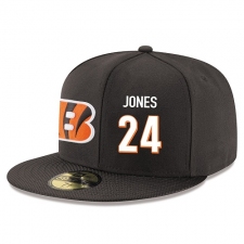 NFL Cincinnati Bengals #24 Adam Jones Stitched Snapback Adjustable Player Hat - Black/White