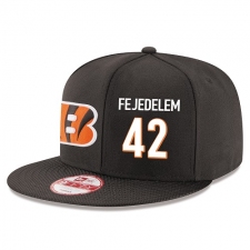 NFL Cincinnati Bengals #42 Clayton Fejedelem Stitched Snapback Adjustable Player Hat - Black/White