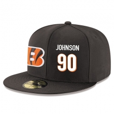 NFL Cincinnati Bengals #90 Michael Johnson Stitched Snapback Adjustable Player Hat - Black/White