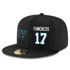 NFL Carolina Panthers #17 Devin Funchess Stitched Snapback Adjustable Player Hat - Black/White