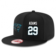 NFL Carolina Panthers #29 Mike Adams Stitched Snapback Adjustable Player Hat - Black/White