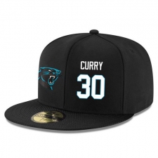 NFL Carolina Panthers #30 Stephen Curry Stitched Snapback Adjustable Player Hat - Black/White