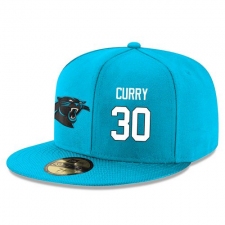 NFL Carolina Panthers #30 Stephen Curry Stitched Snapback Adjustable Player Hat - Blue/White