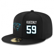 NFL Carolina Panthers #59 Luke Kuechly Stitched Snapback Adjustable Player Hat - Black/White
