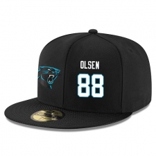 NFL Carolina Panthers #88 Greg Olsen Stitched Snapback Adjustable Player Hat - Black/White