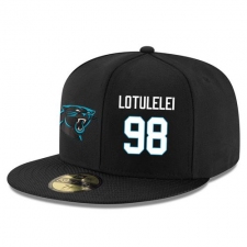 NFL Carolina Panthers #98 Star Lotulelei Stitched Snapback Adjustable Player Hat - Black/White