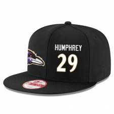NFL Baltimore Ravens #29 Marlon Humphrey Stitched Snapback Adjustable Player Hat - Black/White