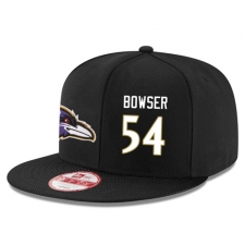 NFL Baltimore Ravens #54 Tyus Bowser Stitched Snapback Adjustable Player Hat - Black/White