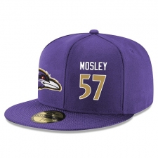 NFL Baltimore Ravens #57 C.J. Mosley Stitched Snapback Adjustable Player Rush Hat - Purple/Gold