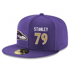 NFL Baltimore Ravens #79 Ronnie Stanley Stitched Snapback Adjustable Player Rush Hat - Purple/Gold