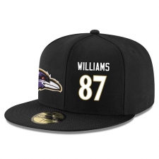NFL Baltimore Ravens #87 Maxx Williams Stitched Snapback Adjustable Player Hat - Black/White