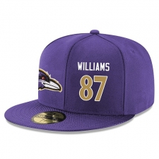 NFL Baltimore Ravens #87 Maxx Williams Stitched Snapback Adjustable Player Rush Hat - Purple/Gold