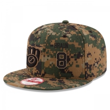 MLB Men's Milwaukee Brewers #8 Ryan Braun New Era Digital Camo 2016 Memorial Day 9FIFTY Snapback Adjustable Hat