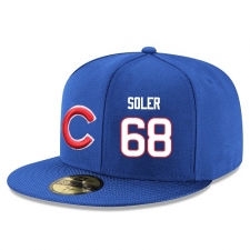 MLB Majestic Chicago Cubs #68 Jorge Soler Snapback Adjustable Player Hat - Royal Blue/White